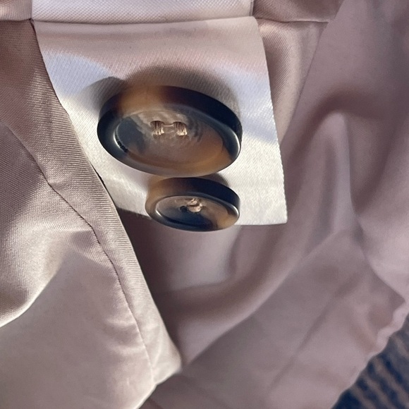 H&M Cream Plaid Women's Blazer Jacket - Picture 8 of 9